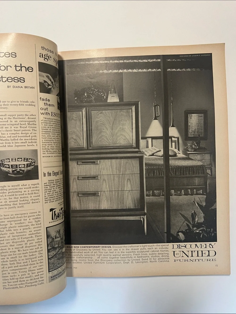 1965 Vintage  House & Garden Magazine decorating March 1965